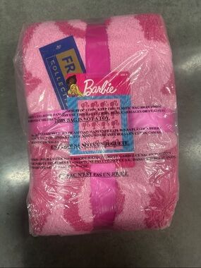 Barbie Pink Plush Throw with Logo